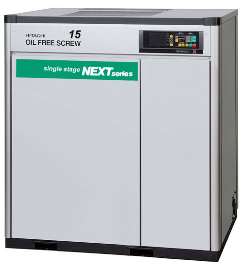 Безмасляный компрессор HITACHI DSP-15W5N2 (4 бара)